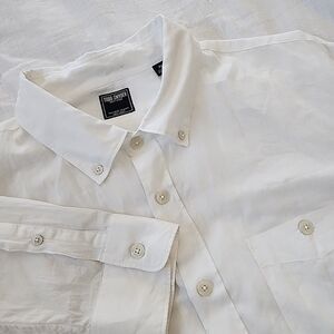 Todd Snyder Shirt Mens XL White 100% Cotton Long Sleeve Button Down Portugal